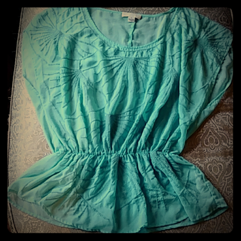 💙3 for 20 Aqua peplum top